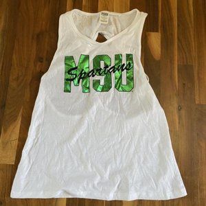 WOMEN’S SIZE L PINK BRAND MICHIGAN STATE TANK